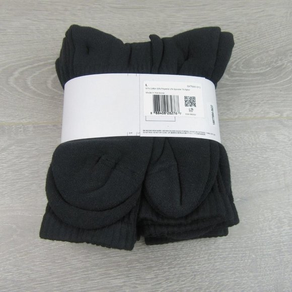 Nike Everyday Cushion Crew Socks Black 6 Pack Mens Size 8-12 NEW - Picture 7 of 7